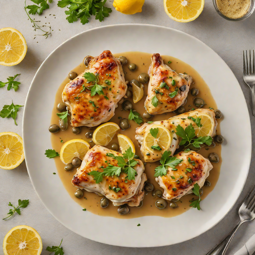 Lemon-Braised Chicken with Tangy Caper Sauce