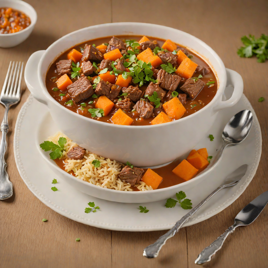 Slow-Simmered Beef and Sweet Potato Stew