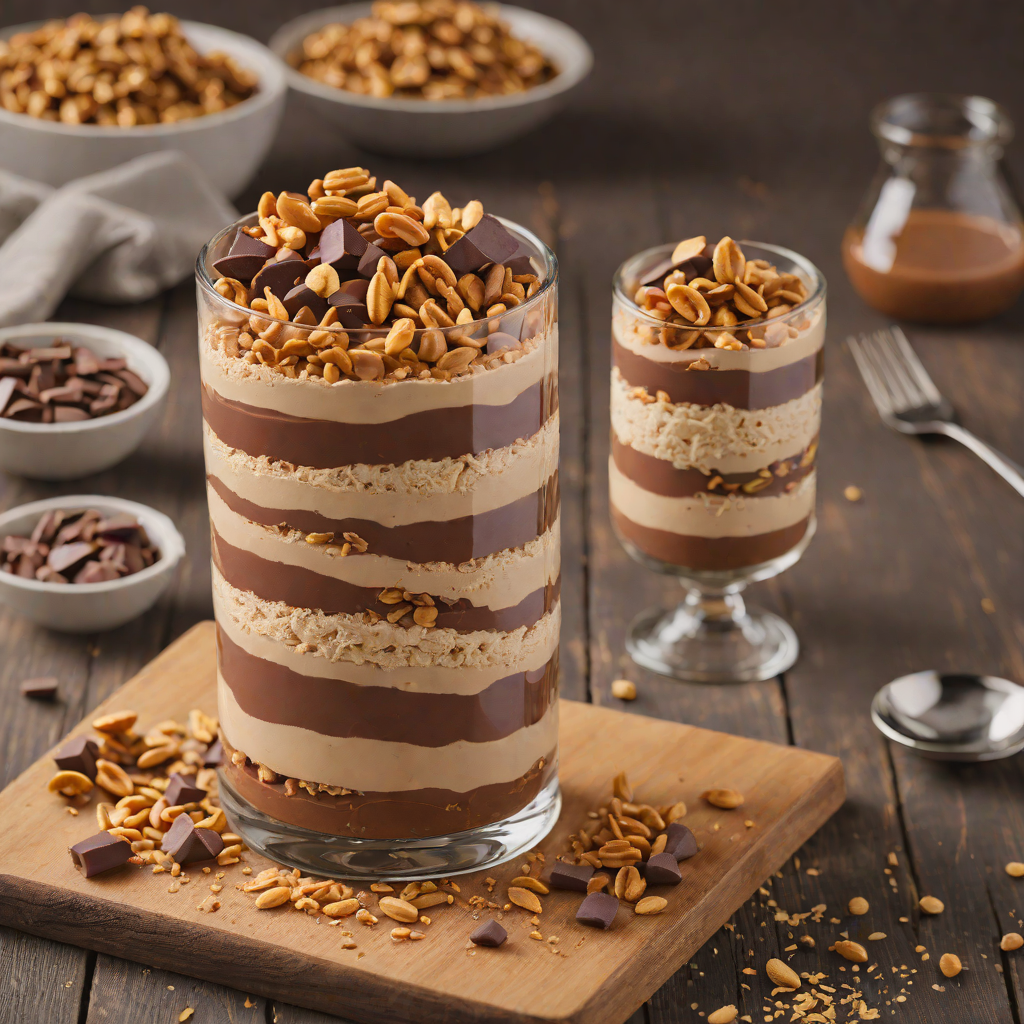 Layered No-Bake Chocolate-Peanut Butter Parfait