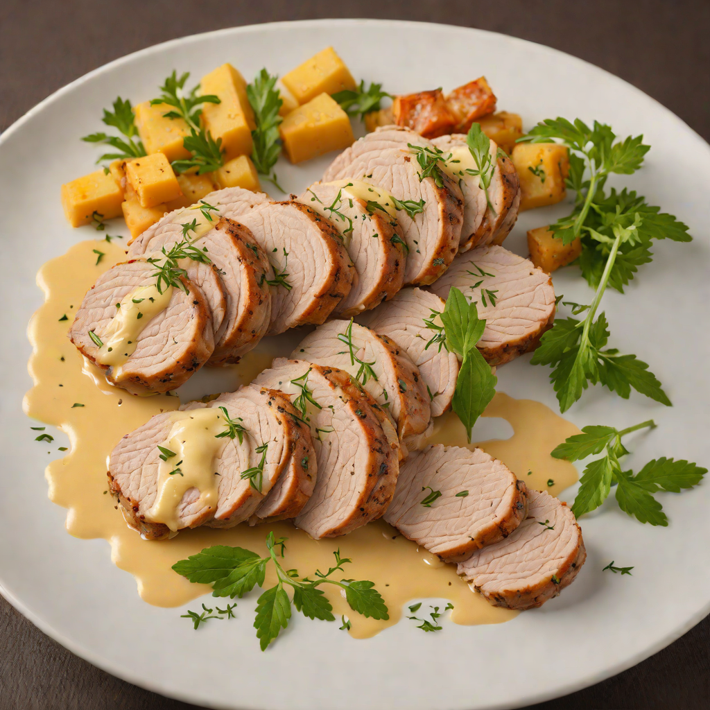 Wisconsin Cheddar and Herb-Stuffed Pork Tenderloin