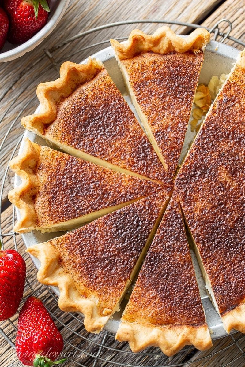 Hoosier Sugar Cream Pie with Warm Vanilla Drizzle
