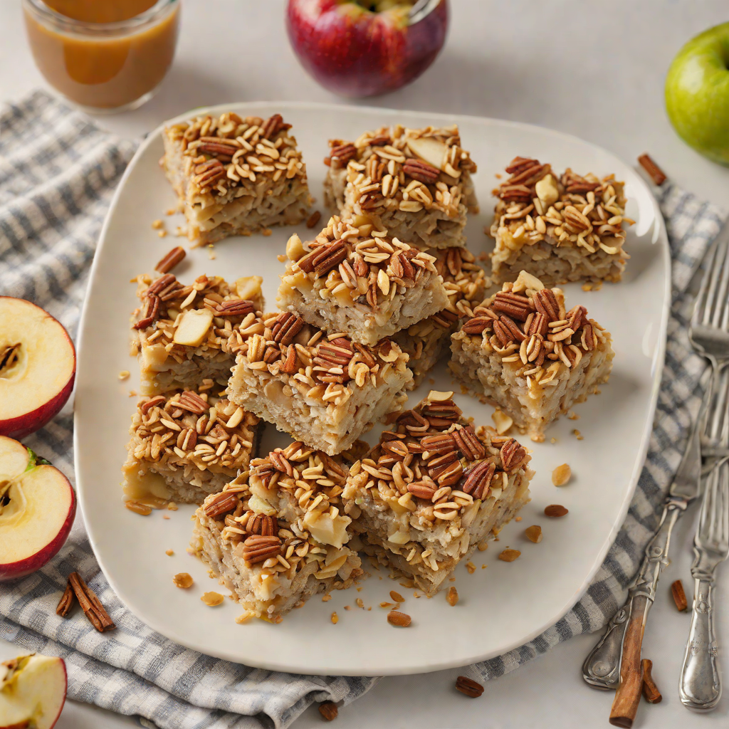 Baked Cinnamon-Spiced Apple Oatmeal Squares