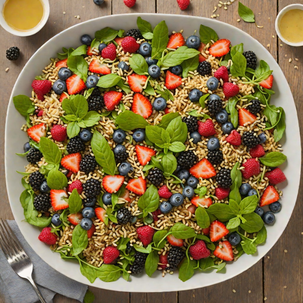 Summer Berry and Quinoa Salad with Honey-Mint Dressing