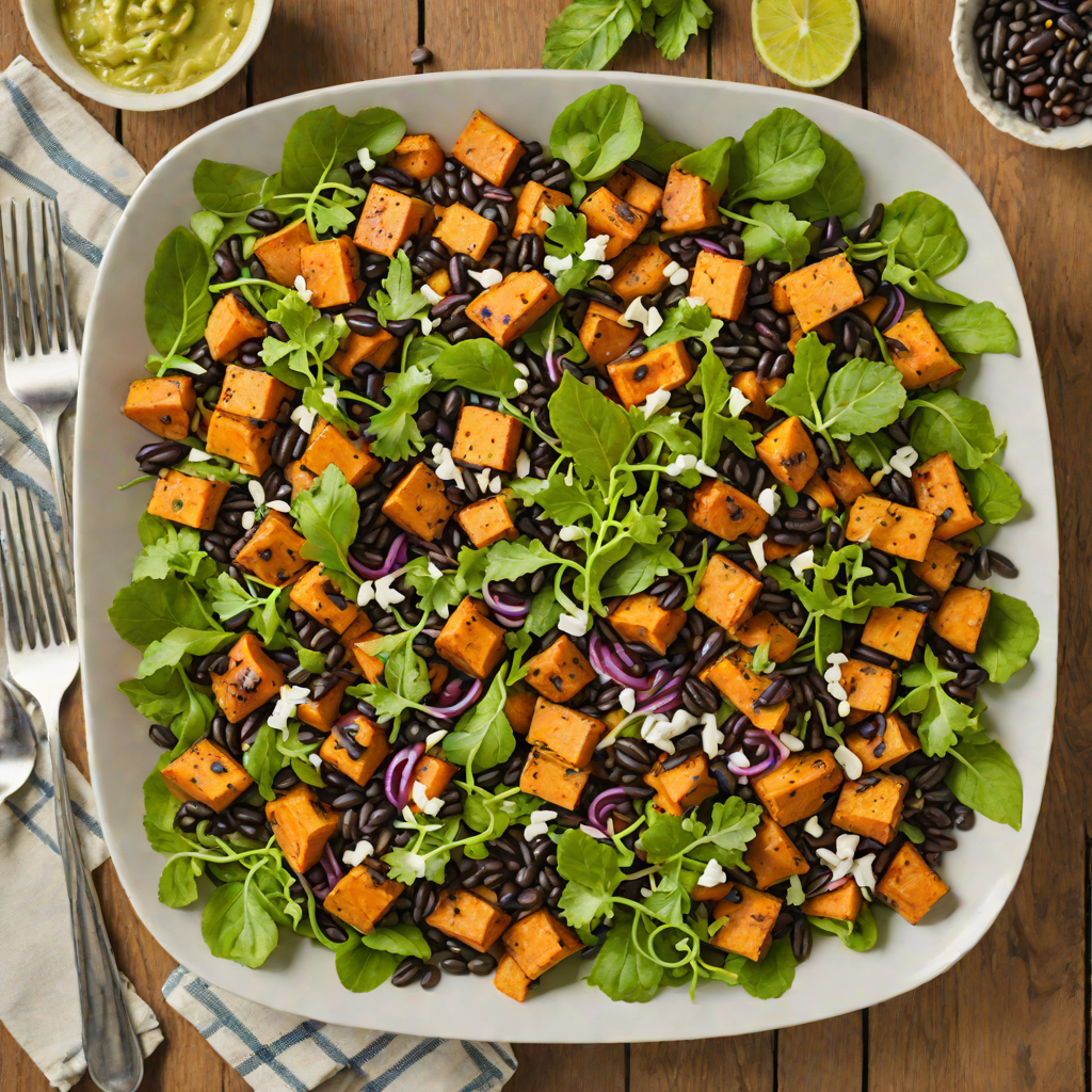 Roasted Regional Sweet Potato and Black Bean Salad