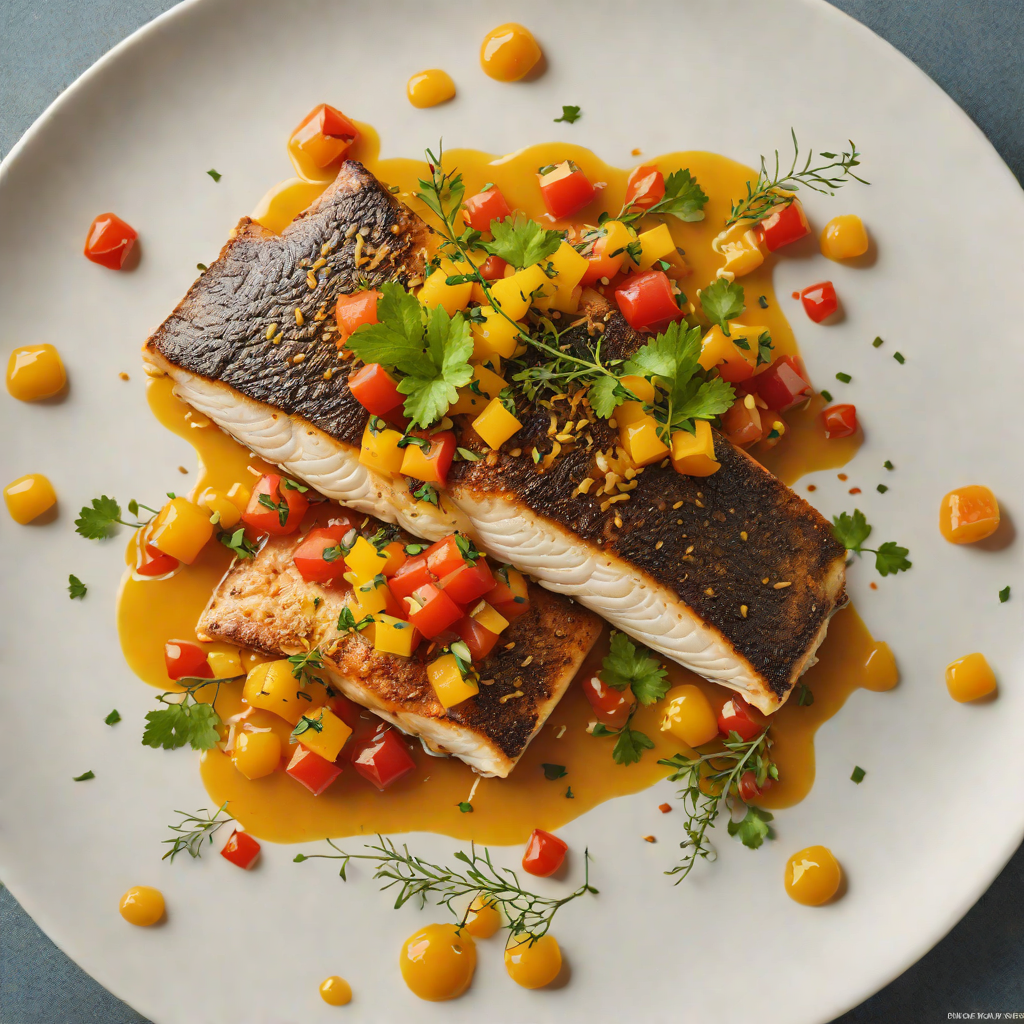 Pan-Seared Sea Bass with Saffron and Tomato Sofrito