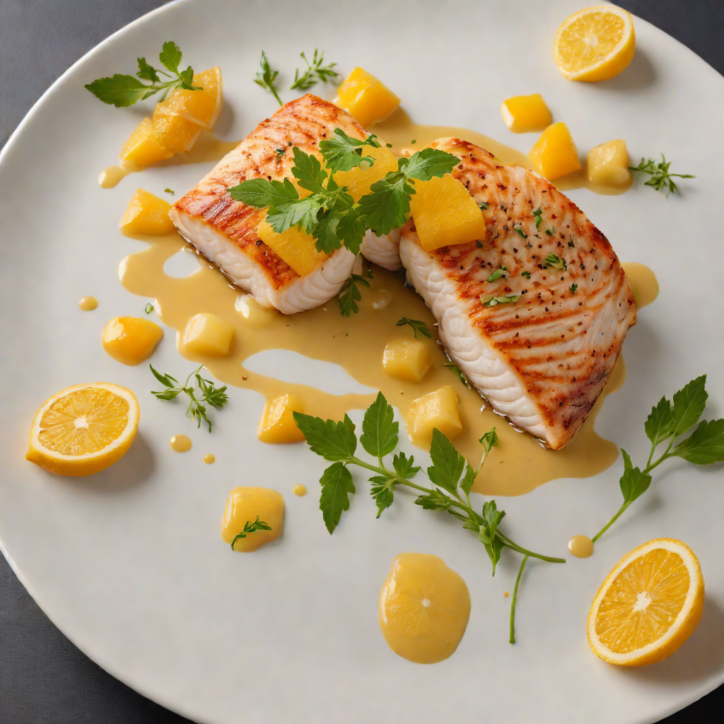 Pan-Seared Fish with Citrus and Manioc Root Purée