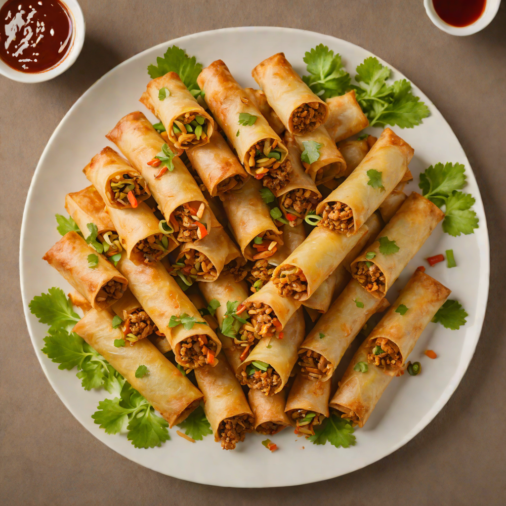 Pan-Fried Lumpia with Savory Ground Pork and Vegetables
