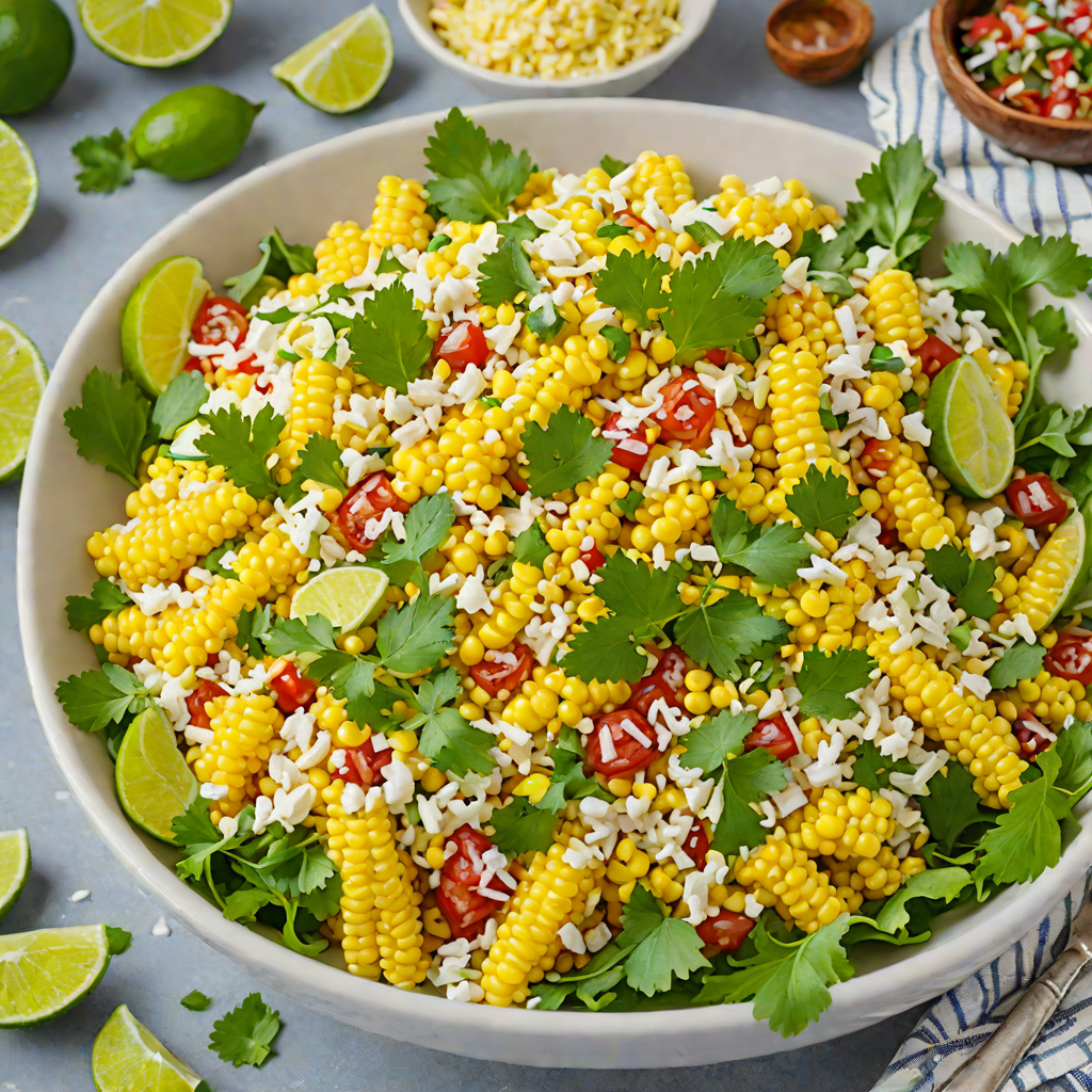 Mexican Street-Style Elote Corn Salad with Cotija and Lime