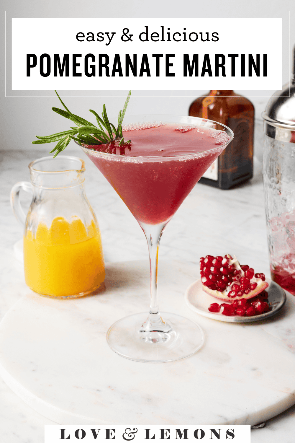 Wickedly Spiced Pomegranate Martini