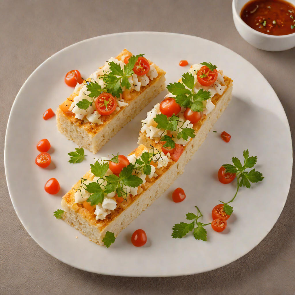 Steamed Bake Bread with Salted Cod and Tomato Choka