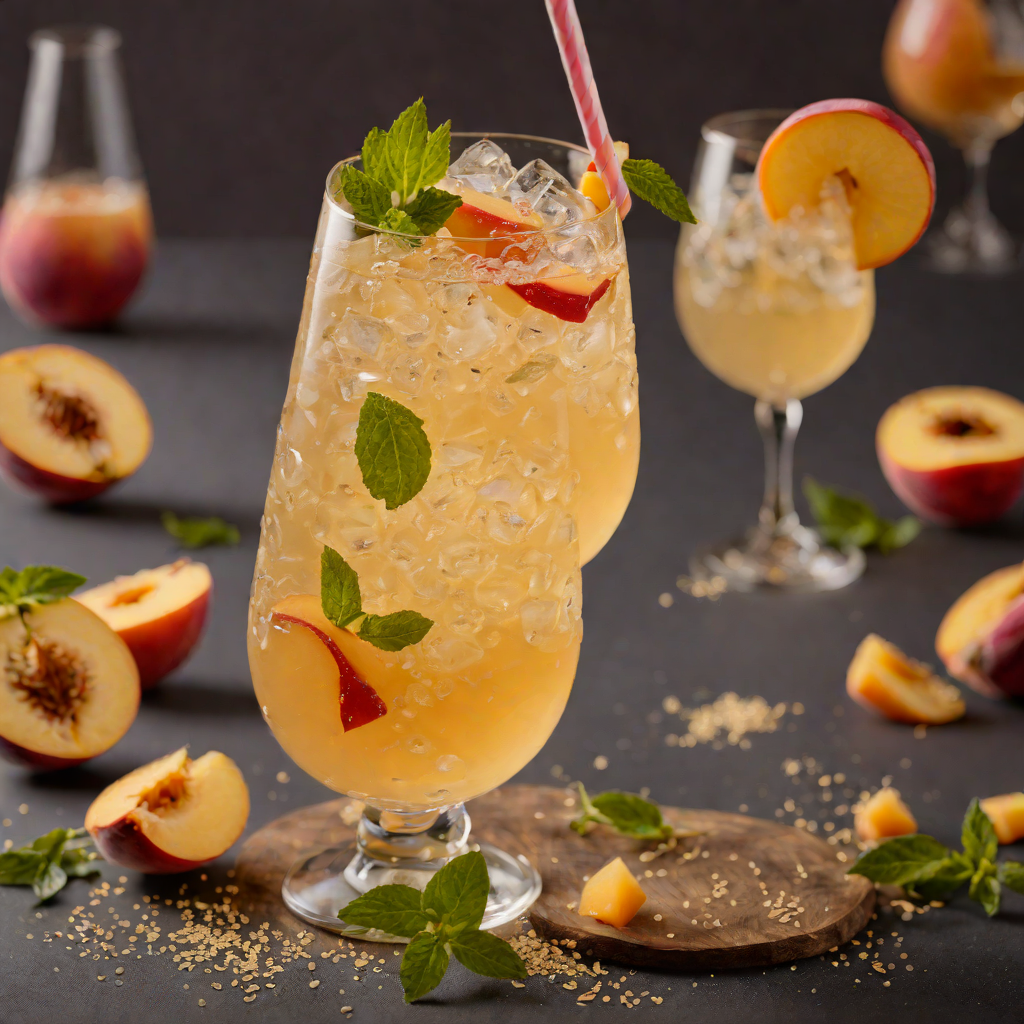 Sparkling Ginger-Peach Fizz