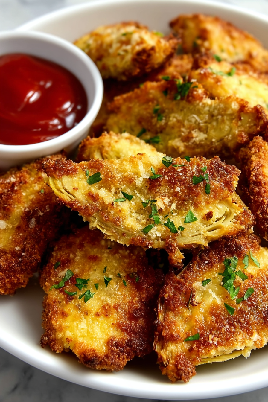 Crispy Artichoke Hearts with Lemon-Herb Aioli