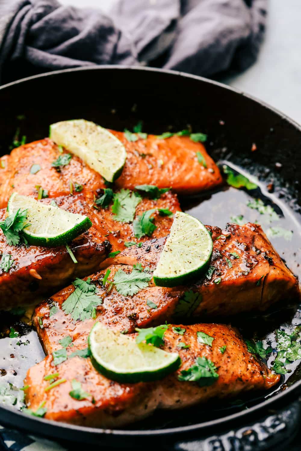Smoky Maple-Glazed Salmon with Cilantro Lime