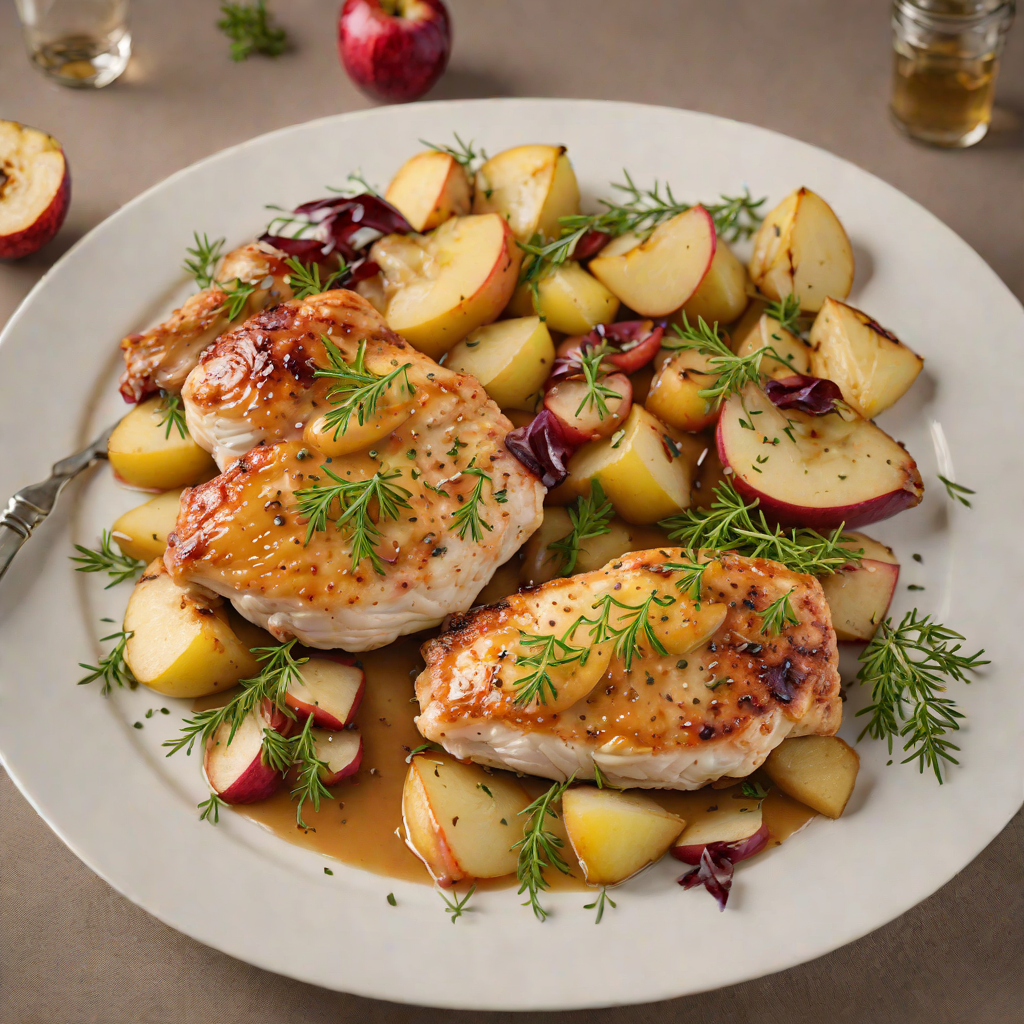 Pan-Seared Chicken with Caramelized Apples and Thyme