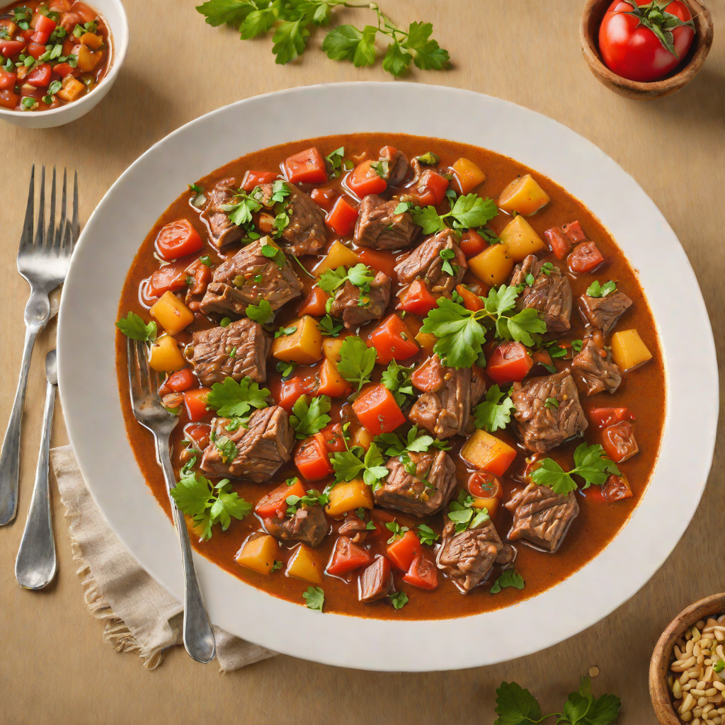 Slow-Simmered Lamb Stew with Tomato and Cinnamon