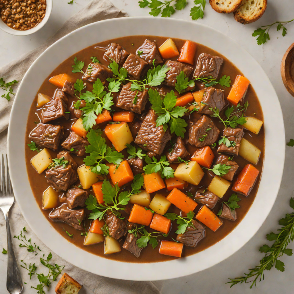 Slow-Cooker Beef Stew with Root Vegetables and Herbs