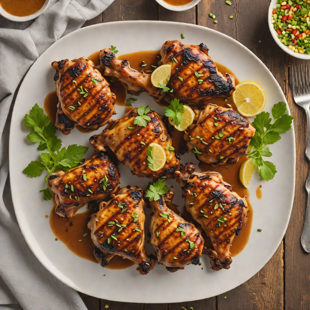 Ethiopian-Inspired Coffee Rubbed Grilled Chicken Thighs