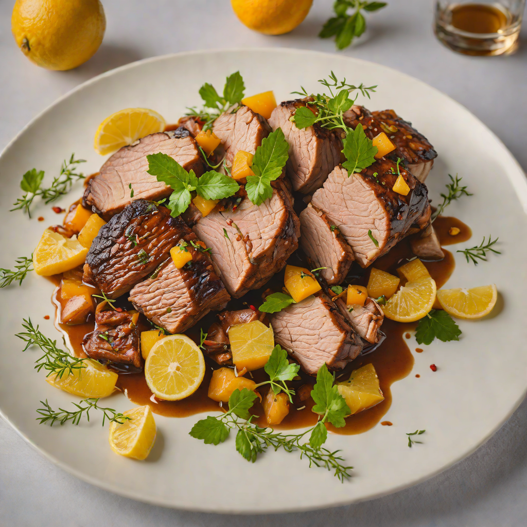 Black Rum-Braised Caribbean Pork with Citrus and Thyme