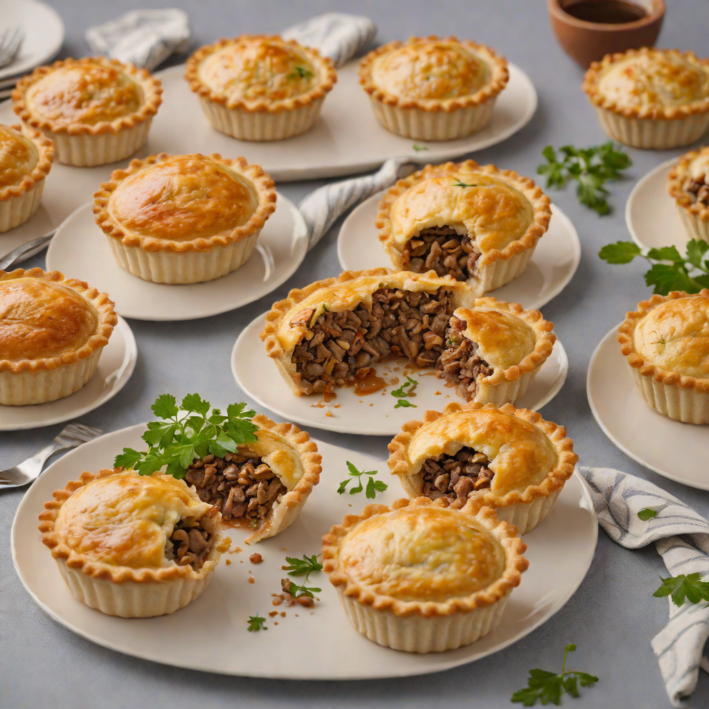 Oven-Baked Aussie Meat Pies with Minced Beef and Mushrooms