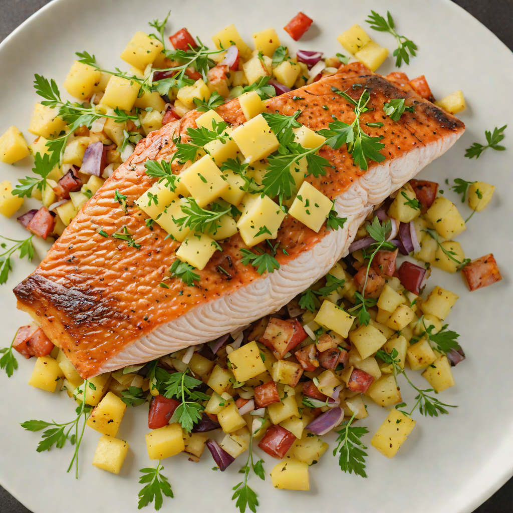Pan-Seared Trout with Idaho Potato Hash and Herb Butter