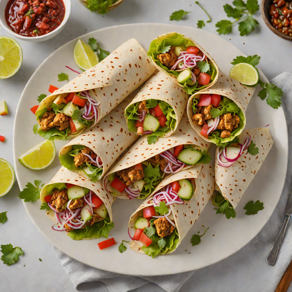 Sumac-Spiced Chicken Shawarma Wraps with Pickled Turnips