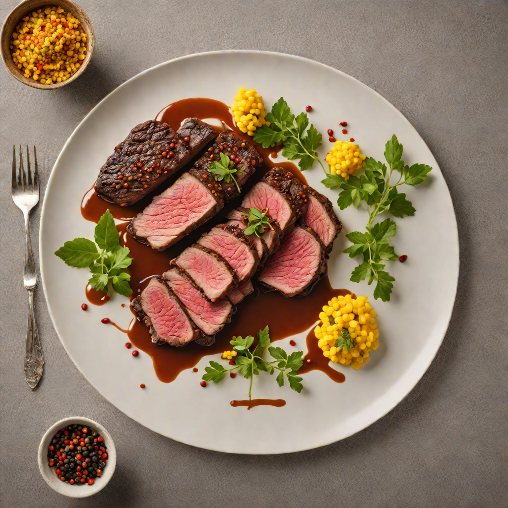 Grilled Kangaroo Rump with Wattleseed and Pepperberry Rub