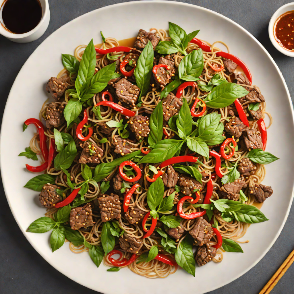 Stir-Fried Lemongrass Beef with Thai Basil and Chilies