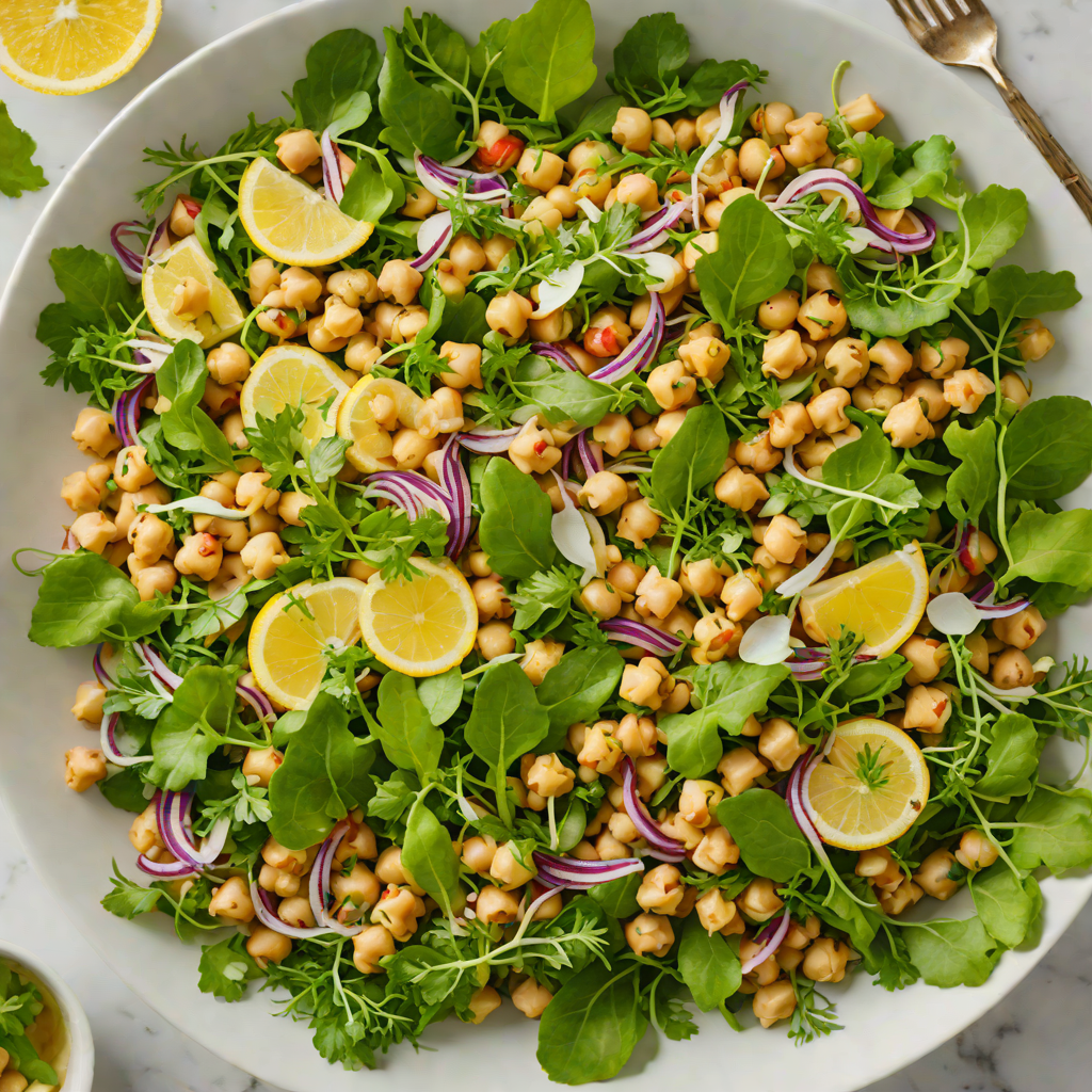 Fresh Herb and Chickpea Salad with Lemon-Tahini Dressing