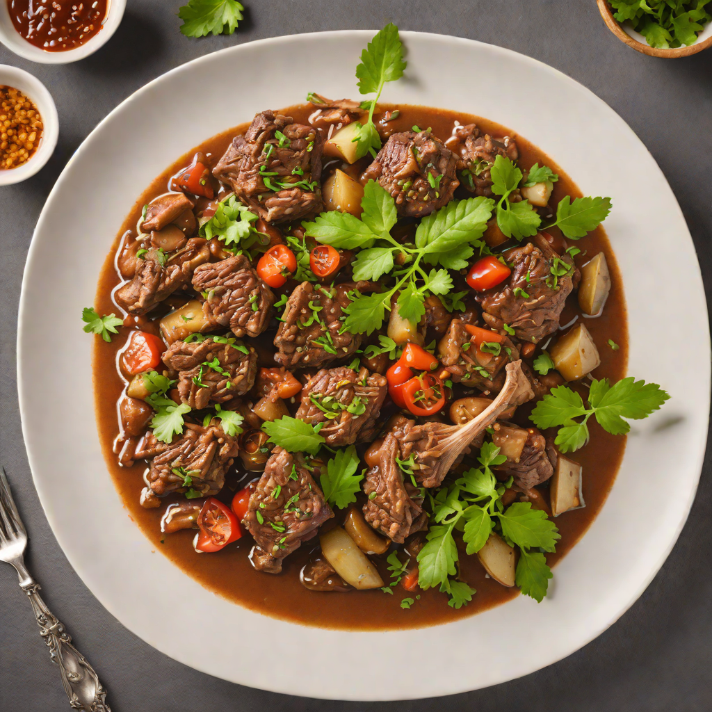 Slow-Cooked Lamb Tibs with Mitmita and Garlic