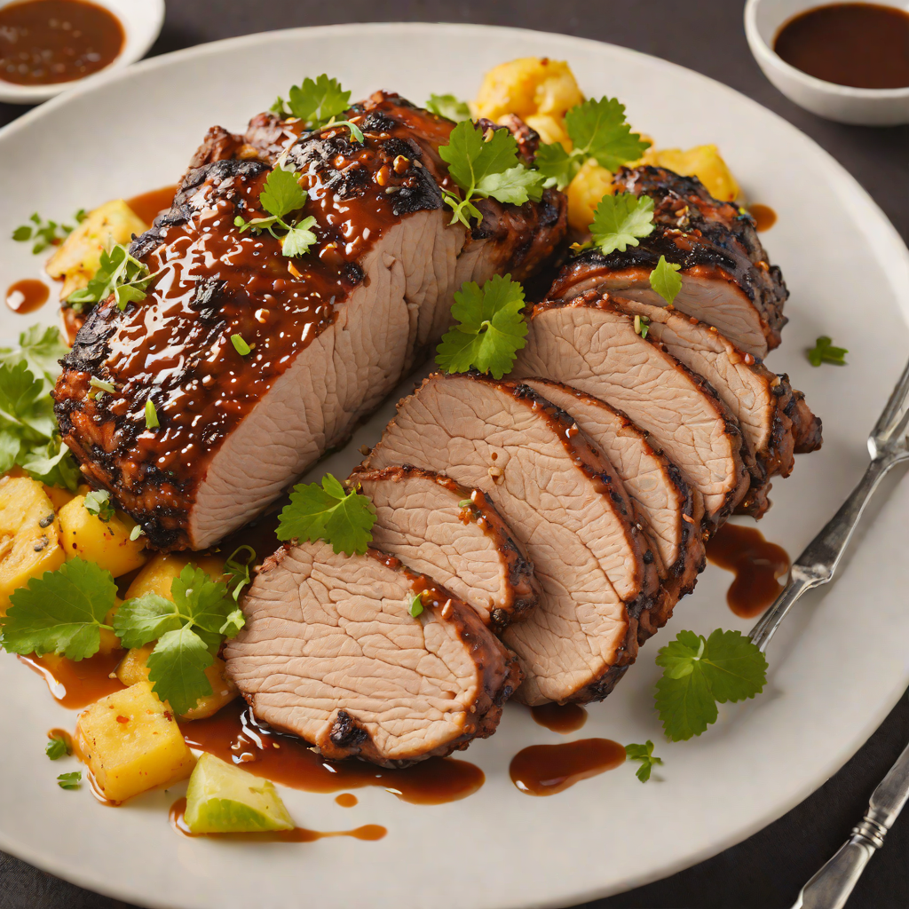 Slow-Roasted Pork Shoulder with Spiced Tiki Glaze