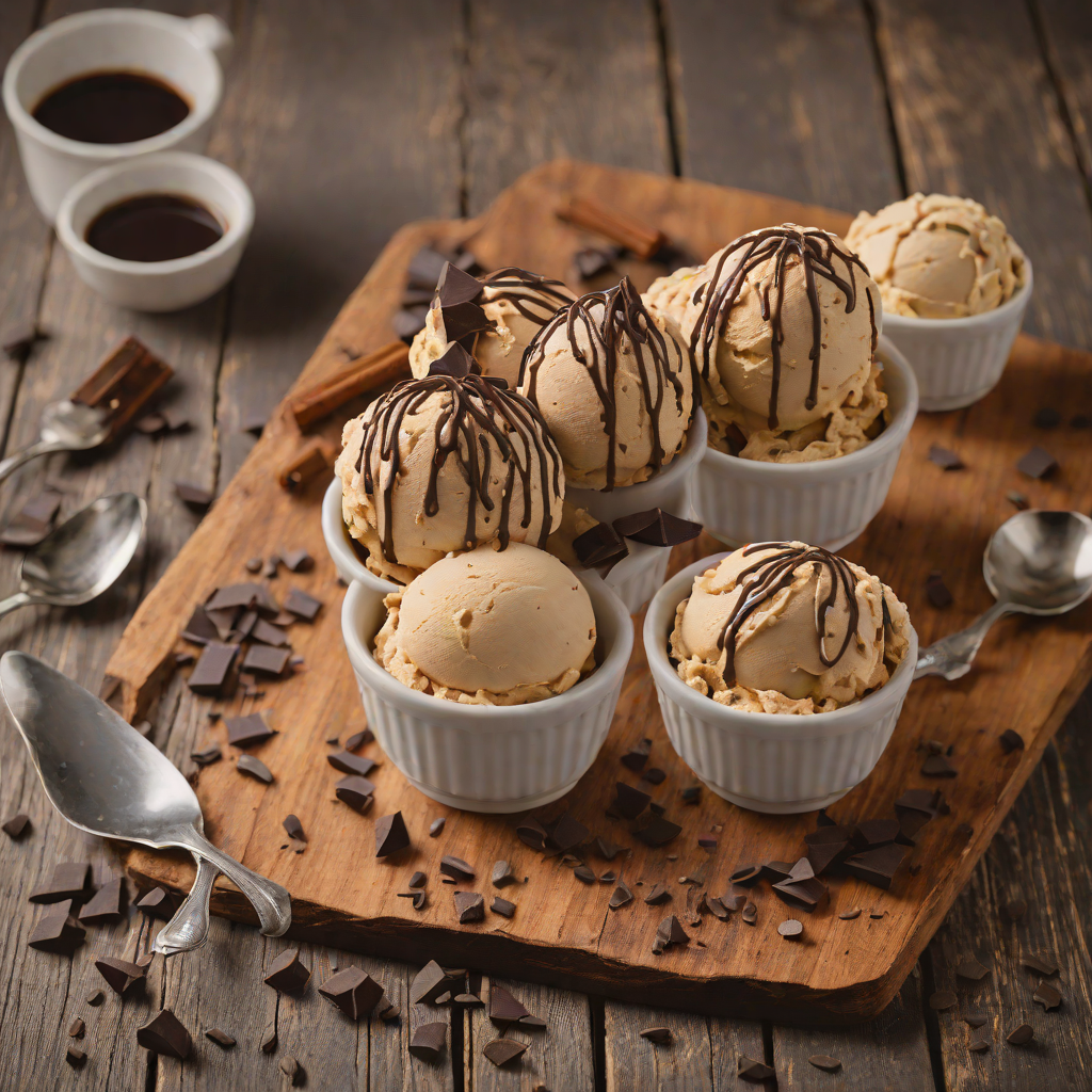 No-Churn Espresso Ice Cream with Dark Chocolate Shards