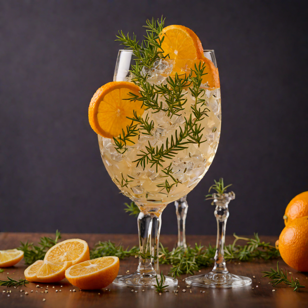 Muddled Citrus and Thyme Sparkler