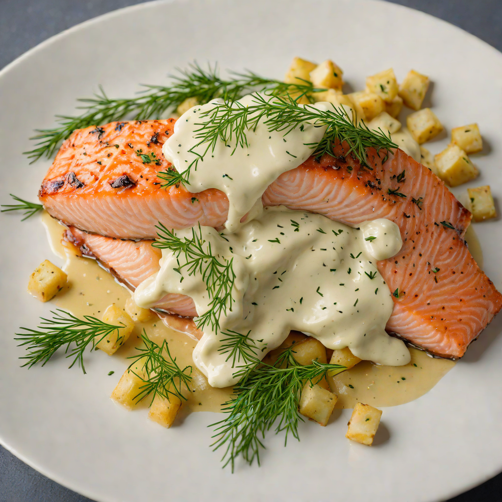 Norwegian-Inspired Pan-Fried Salmon with Dill Cream Sauce