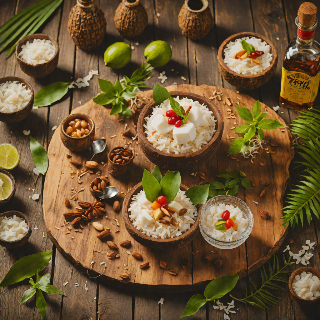 Tiki-Inspired Coconut Rum Floating Island