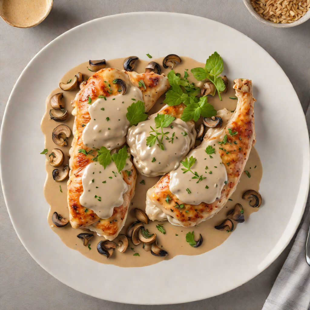 Pan-Seared Chicken with Rockford-Style Creamy Mushroom Sauce