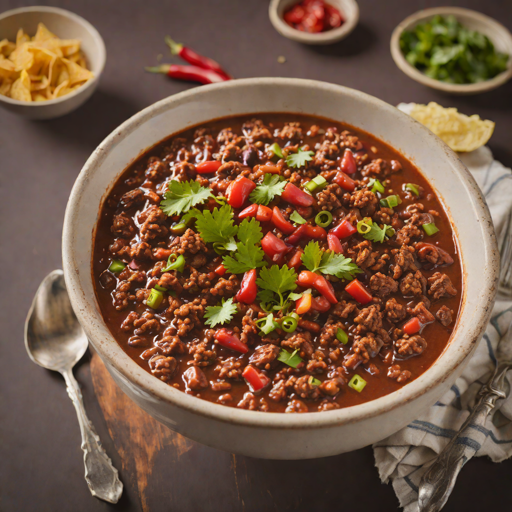 Slow-Cooked Chili Con Carne with Ancho and Chipotle Peppers