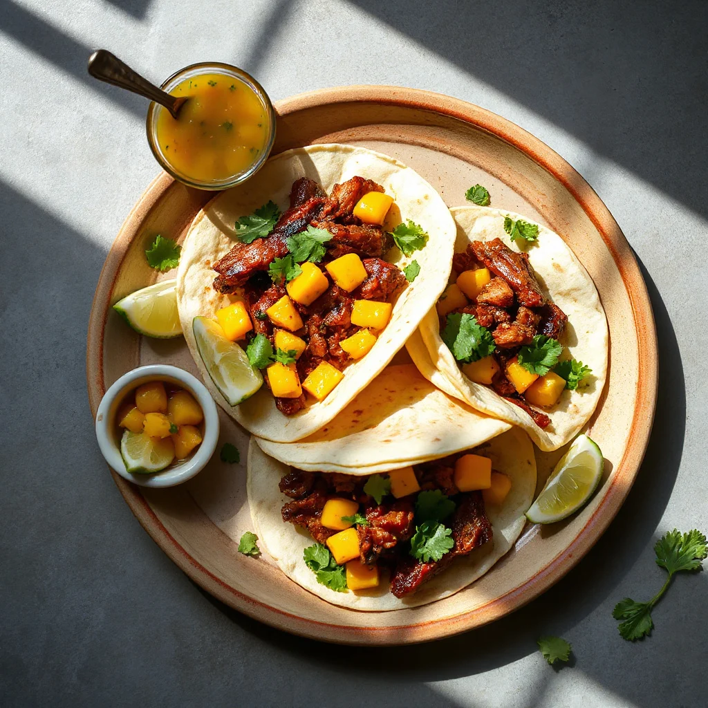 Carnitas Tacos with Mango Salsa