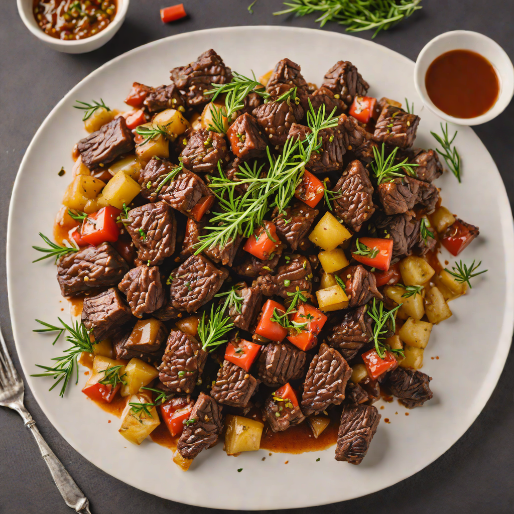 Slow-Roasted Ethiopian Spiced Beef Tibs with Garlic and Rosemary