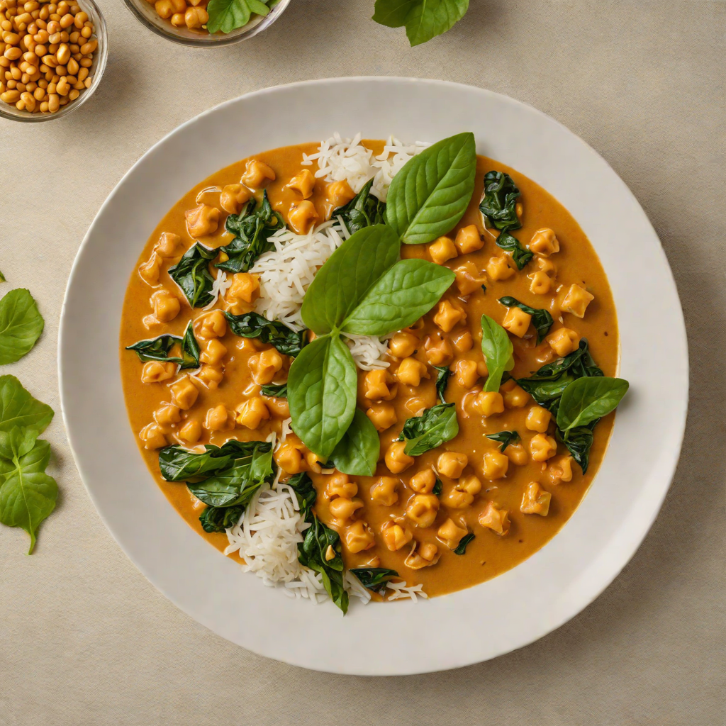 Vanakkam India-Inspired Coconut Curry with Chickpeas and Spinach