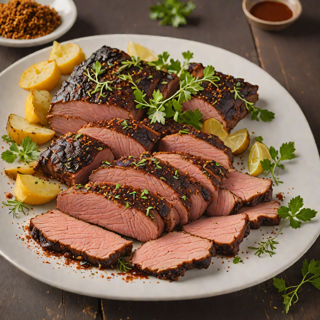 Texas-Style Smoked Beef Brisket with Spiced Dry Rub