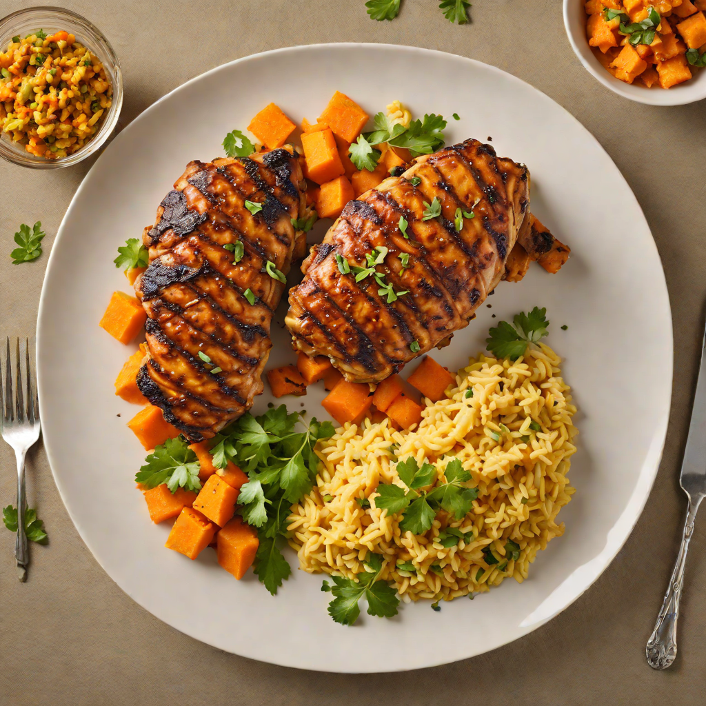 Slow-Cooked Caribbean Jerk Chicken with Sweet Potato Mash