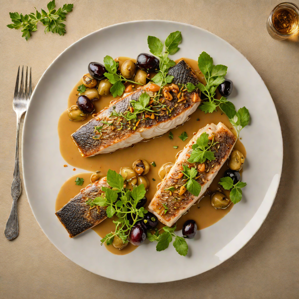 Slow-Cooked Barramundi with Lemon Myrtle and Kakadu Plum Sauce