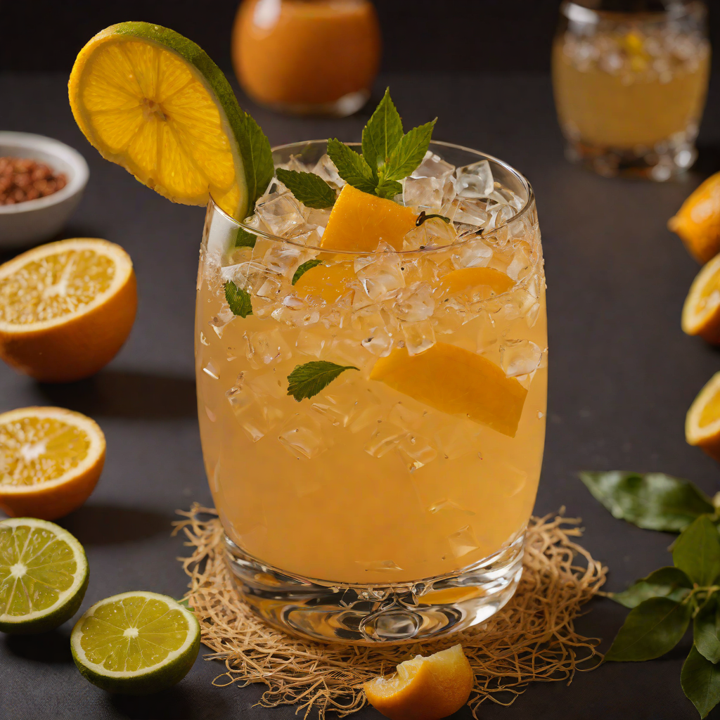 Tiki-Inspired Rum Punch with Citrus and Exotic Spices