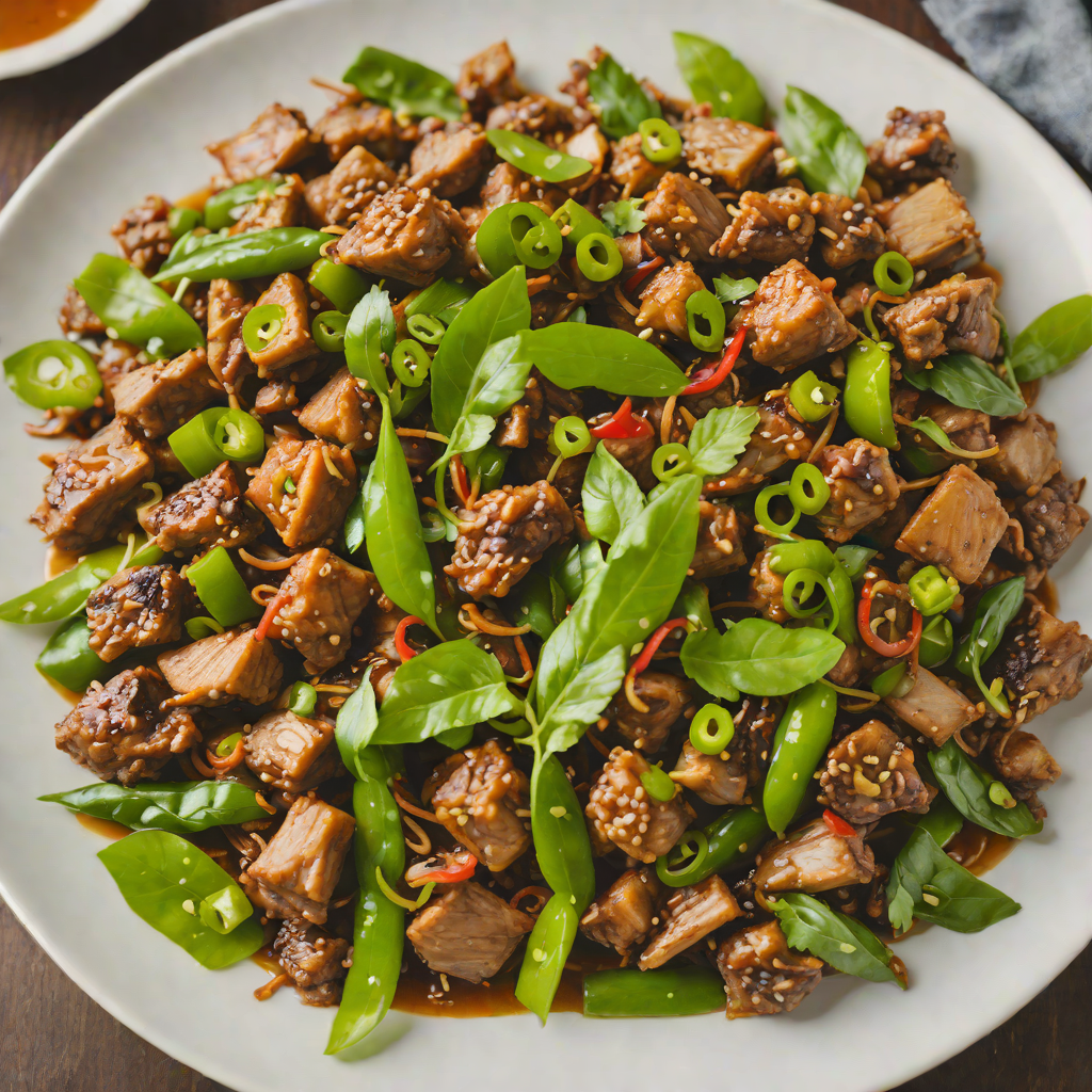 Stir-Fried Burmese Pork with Garlic and Green Chilies