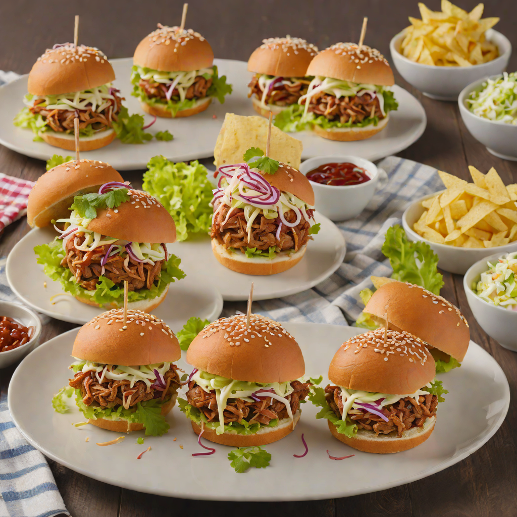 Arcade-Themed Pulled Pork Sliders with Tangy Coleslaw