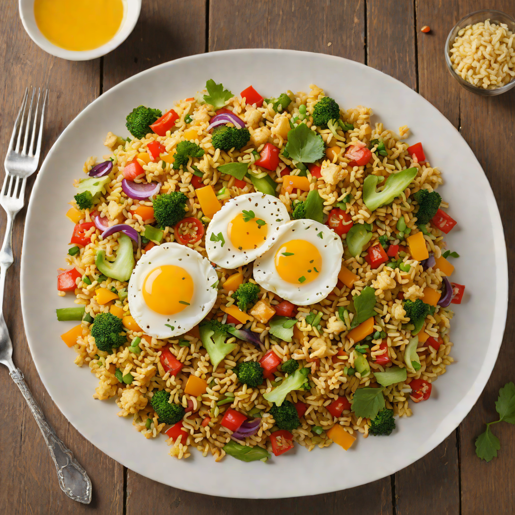 Stir-Fried Cauliflower Rice with Eggs and Vegetables
