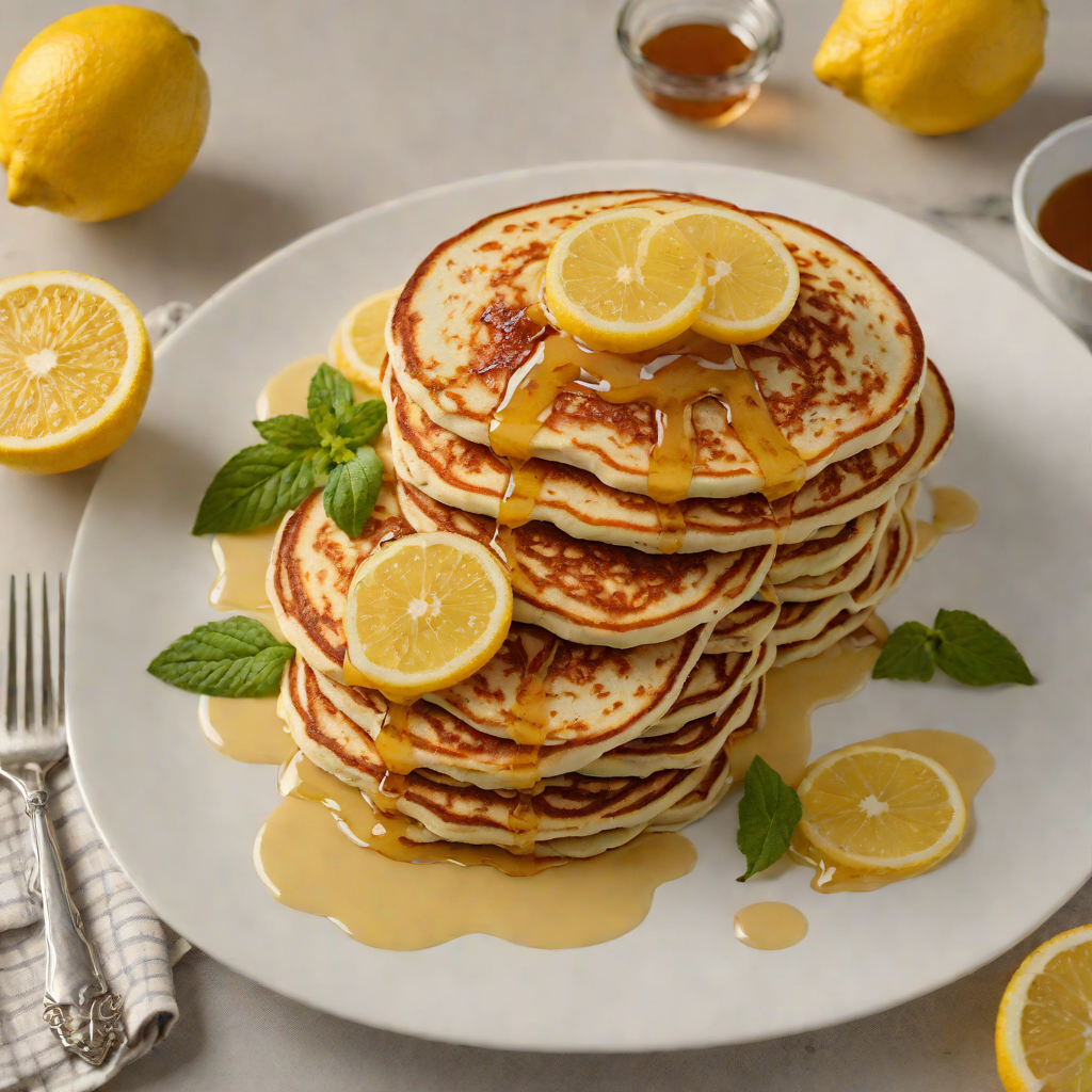 Lemon-Honey Glazed Sourdough Pancakes