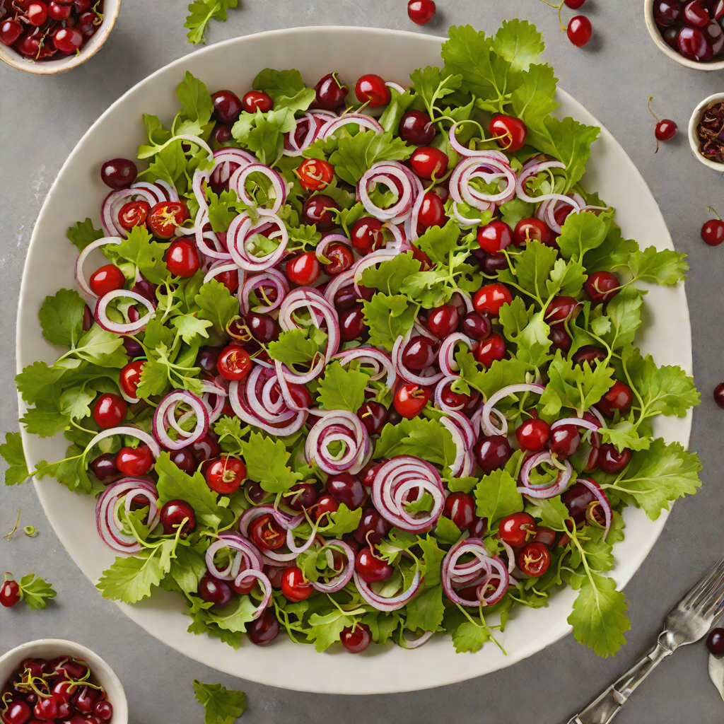 Pickled Sour Cherry and Red Onion Salad