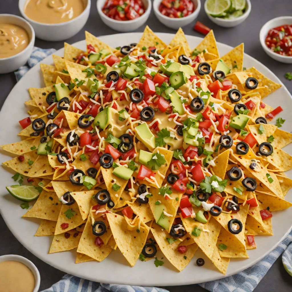 Arcade-Style Loaded Nachos with Spicy Queso Dip