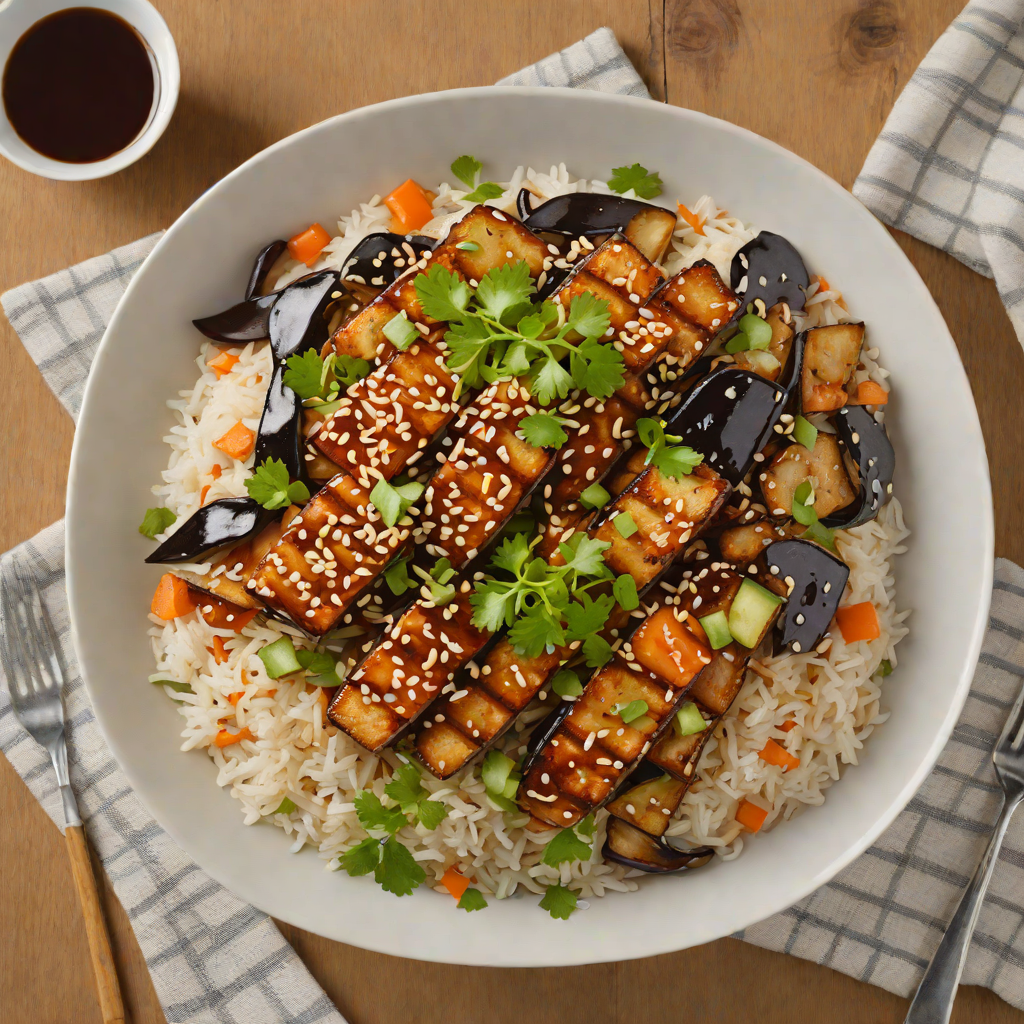 Miso-Glazed Eggplant Donburi Bowl